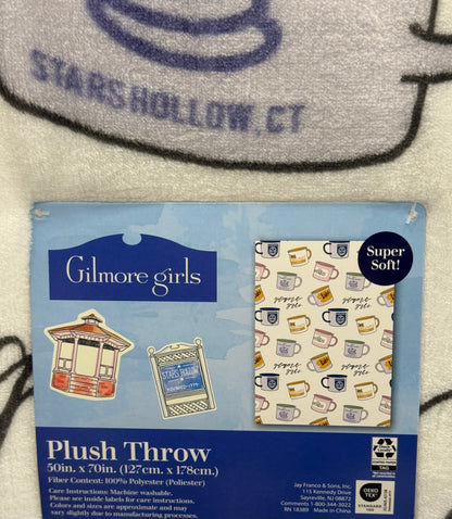 New Gilmore Girls white throw blanket 50x70