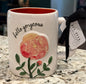 New Rae Dunn white floral ceramic coffee mug HELLO GORGEOUS