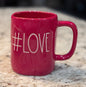 New Rae Dunn red ceramic coffee mug #LOVE