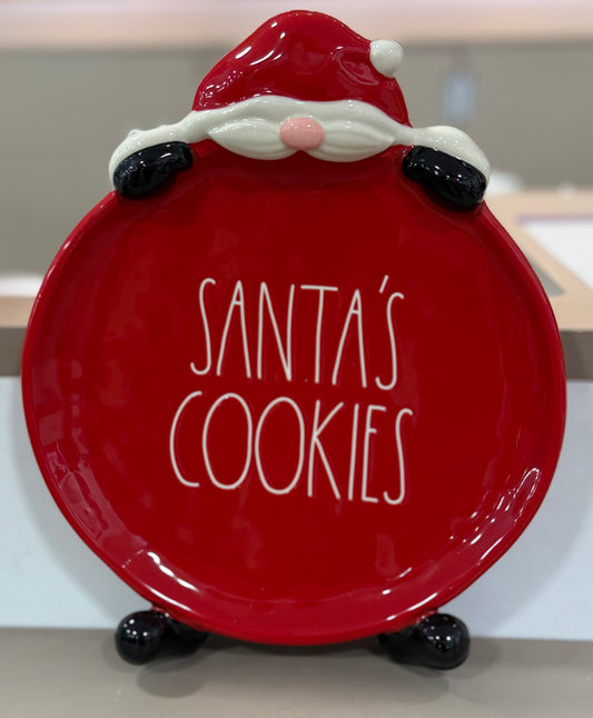 New Rae Dunn ceramic Christmas cookie plate SANA’S COOKIES 🍪