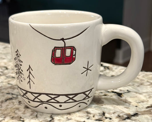 New Potter’s Studio ceramic Christmas ski resort coffee mug