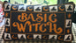 New 9x15 orange and black Halloween needle point hook throw pillow decor BASIC WITCH