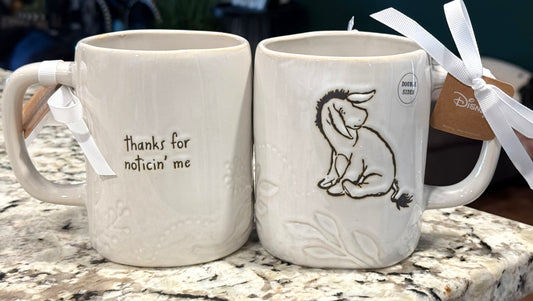 New Rae Dunn x Disney’s Winnie the Pooh ceramic coffee mug THANKS FOR NOTICIN ME