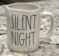 Rae Dunn white ceramic coffee mug SILENT NIGHT