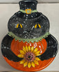 New release Joanna Parker ceramic fall owl snack plate