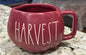 New Rae Dunn ceramic burgundy HARVEST mug/cup