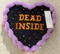 New Cupcakes and Cashmere Halloween throw heart pillow DEAD INSIDE