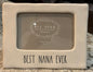 New Rae Dunn white ceramic picture frame 4x6 photo insert BEST NANA EVER