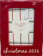 New Rae Dunn Christmas red ceramic 2026 5x7 photo frame decor - script
