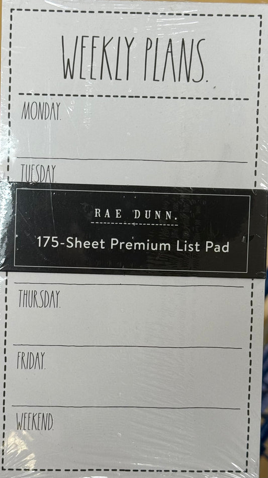 New Rae Dunn 175 page notepad WEEKLY PLANS