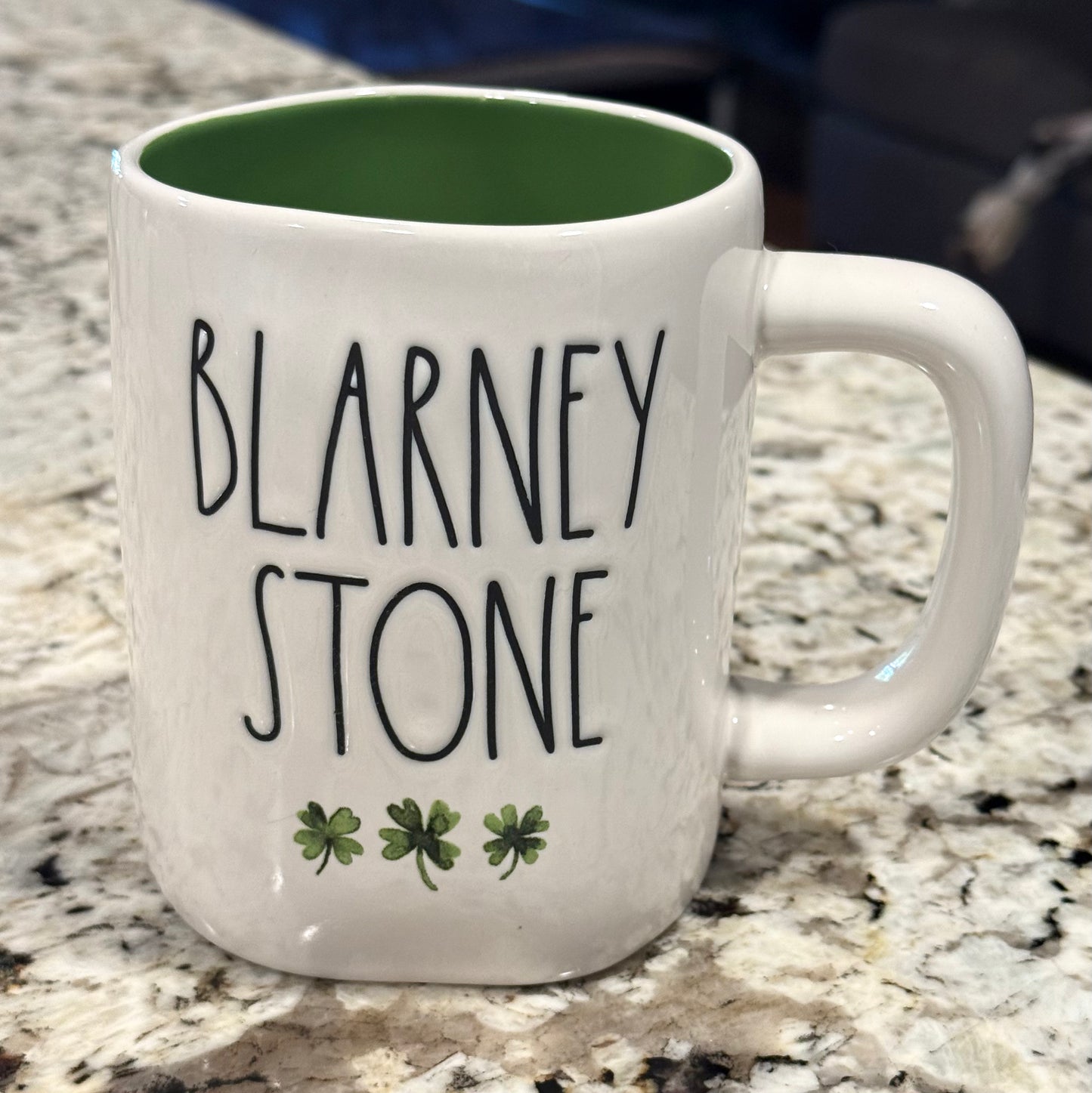 New Rae Dunn St. Patrick’s Day ceramic coffee mug BLARNEY STONE