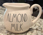 New Rae Dunn small ceramic ALMOND MILK pitcher