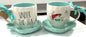 New Rae Dunn x Disney’s The Little Mermaid ceramic coffee mug & plate set UNDER THE SEA