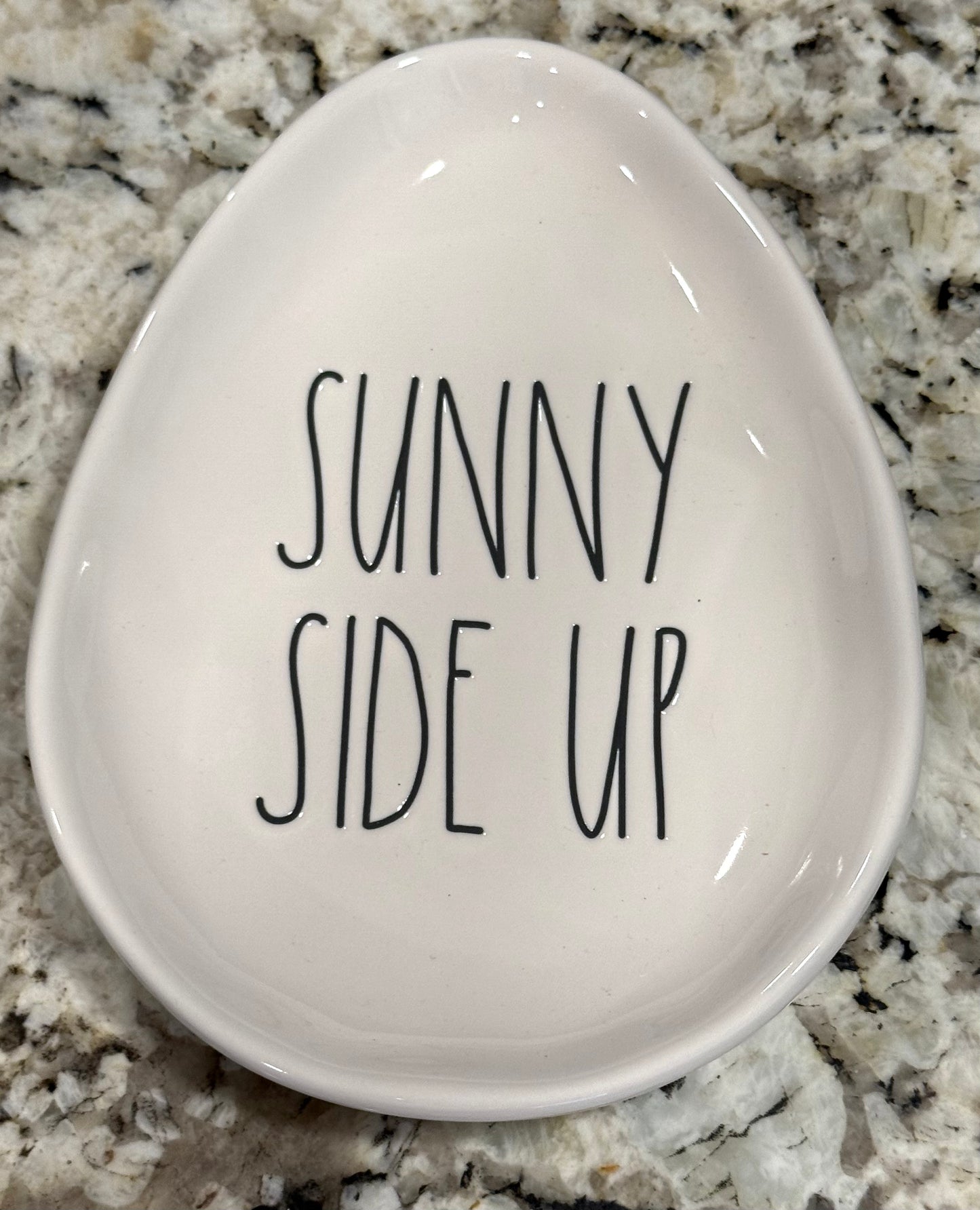 New Rae Dunn ceramic SUNNY SIDE UP egg plate