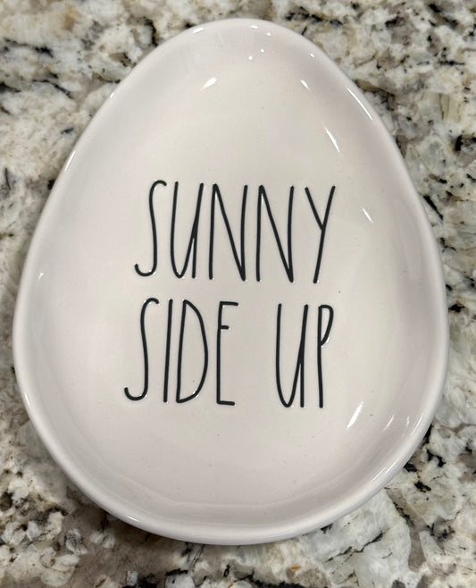 New Rae Dunn ceramic SUNNY SIDE UP egg plate