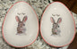 New Rae Dunn ceramic 2-piece Easter Bunny plate set HIP HOP