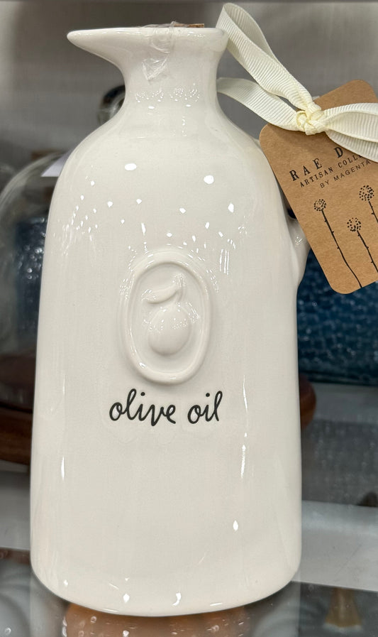 New release Rae Dunn white ceramic OLIVE OIL