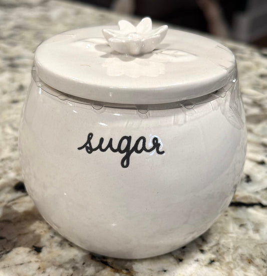 New Rae Dunn white ceramic SUGAR container