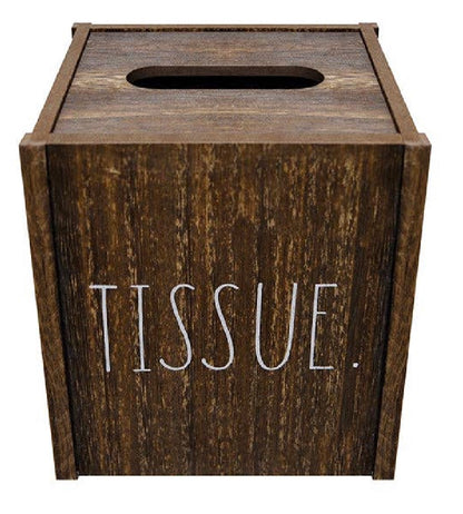 New Rae Dunn Wooden TISSUE Box Cover