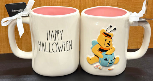 New Rae Dunn x Disney’s Winnie the Pooh ceramic coffee mug HAPPY HALLOWEEN