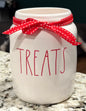 New Rae Dunn white ceramic TREATS holder