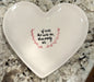 Rae Dunn ceramic script heart plate