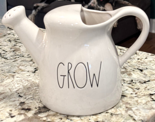 New Rae Dunn ceramic watering can garden decor GROW