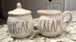 New Rae Dunn white ceramic SUGAR/CREAM set