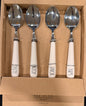 New in box Rae Dunn ceramic handled teaspoon set