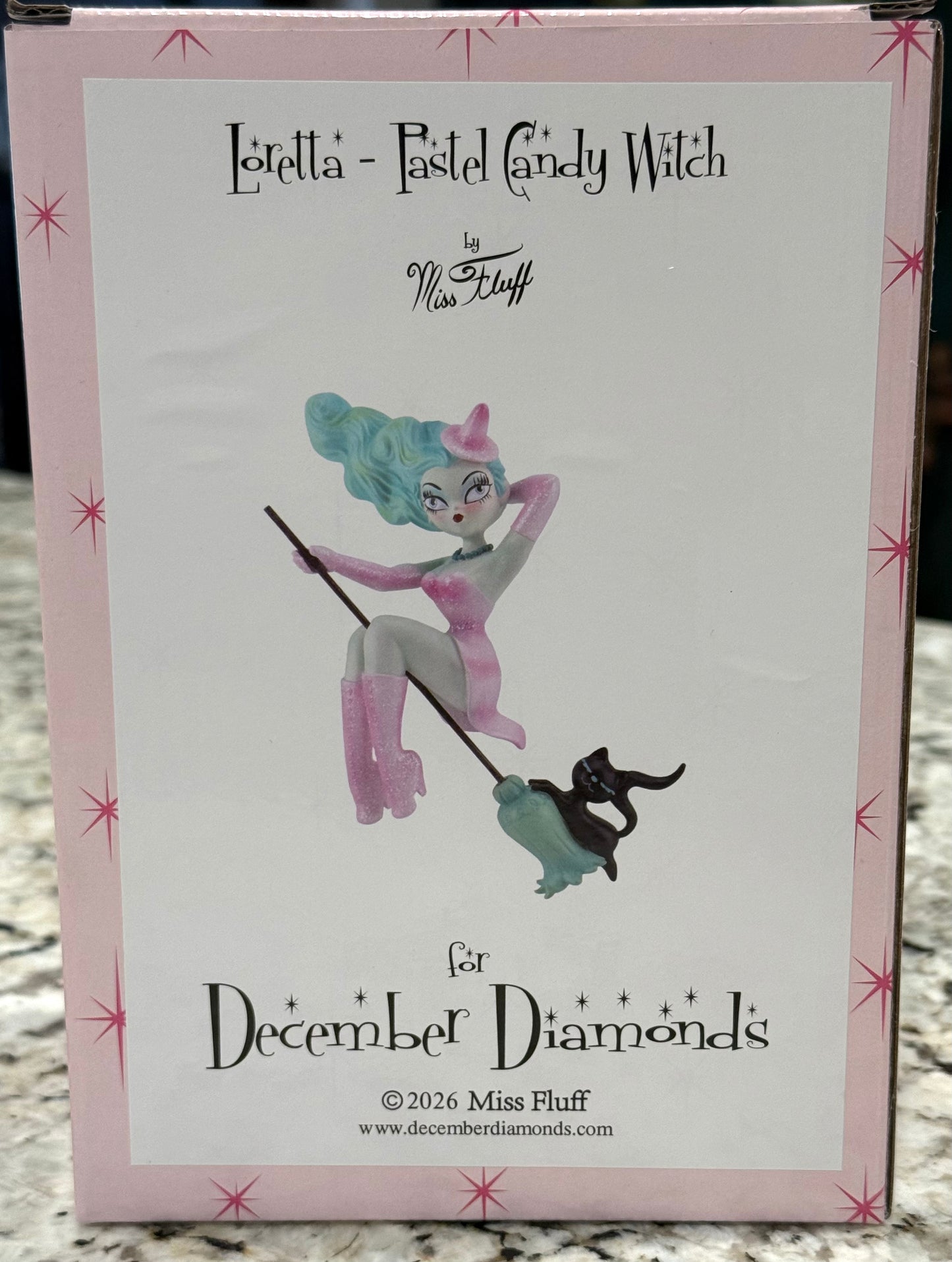 New December Diamonds Halloween decor ornament Loretta Pastel candy witch by Miss Fluff