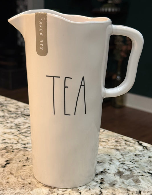 New Rae Dunn white melamine TEA pitcher