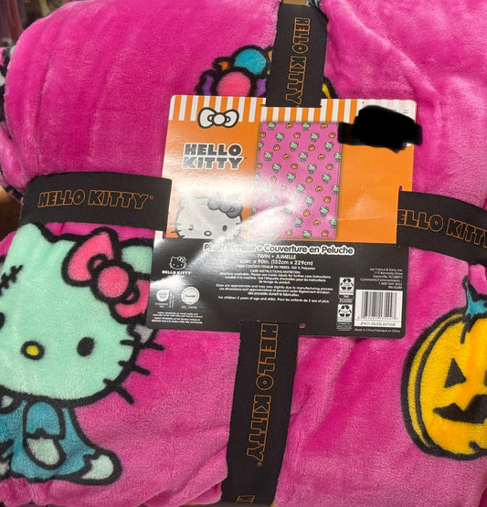 New hot pink Hello Kitty Frankenstein Twin size blanket bedding 60x90