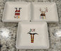Rae Dunn ceramic retired WISH PEACE JOY 3-piece Christmas plate set