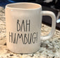 New Rae Dunn white ceramic coffee mug BAH HUMBUG!