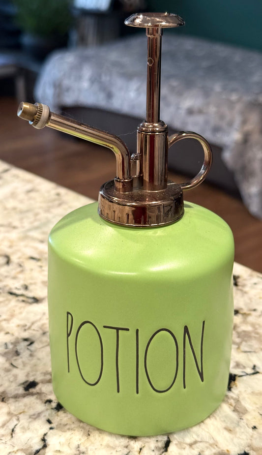 New Rae Dunn green ceramic POTION plant mister