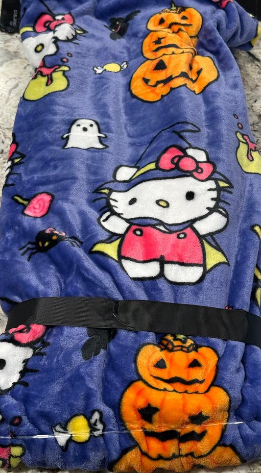 New Hello Kitty purple Halloween throw blanket bedding 60x70