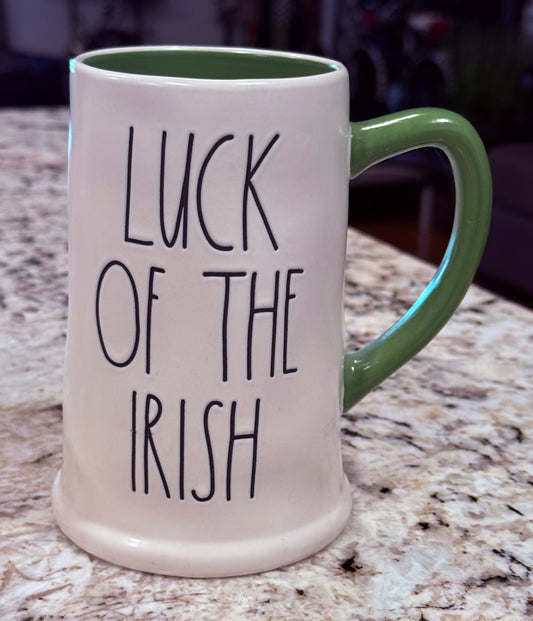 New Rae Dunn St. Patrick’s Day ceramic stein ☘️ LUCK OF THE IRISH