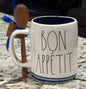 New Rae Dunn x Ratatouille white ceramic coffee mug BON APPETITE’