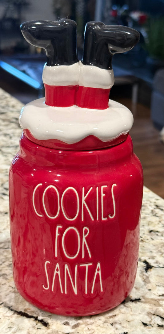New Rae Dunn ceramic Christmas canister COOKIES 🍪 FOR SANTA