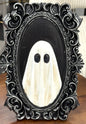 New resin raised ghost picture desk frame Halloween decor