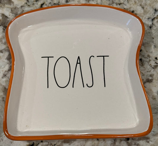 New Rae Dunn ceramic TOAST plate