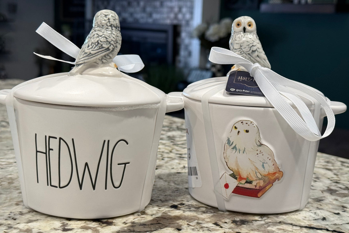 New Rae Dunn x Harry Potter ceramic covered baking dish HEDWIG