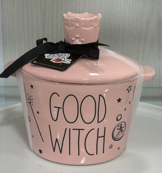 New Rae Dunn x Wizard of Oz pink ceramic baking dish GOOD WITCH Halloween decor