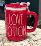 New Rae Dunn red ceramic coffee mug LOVE POTION