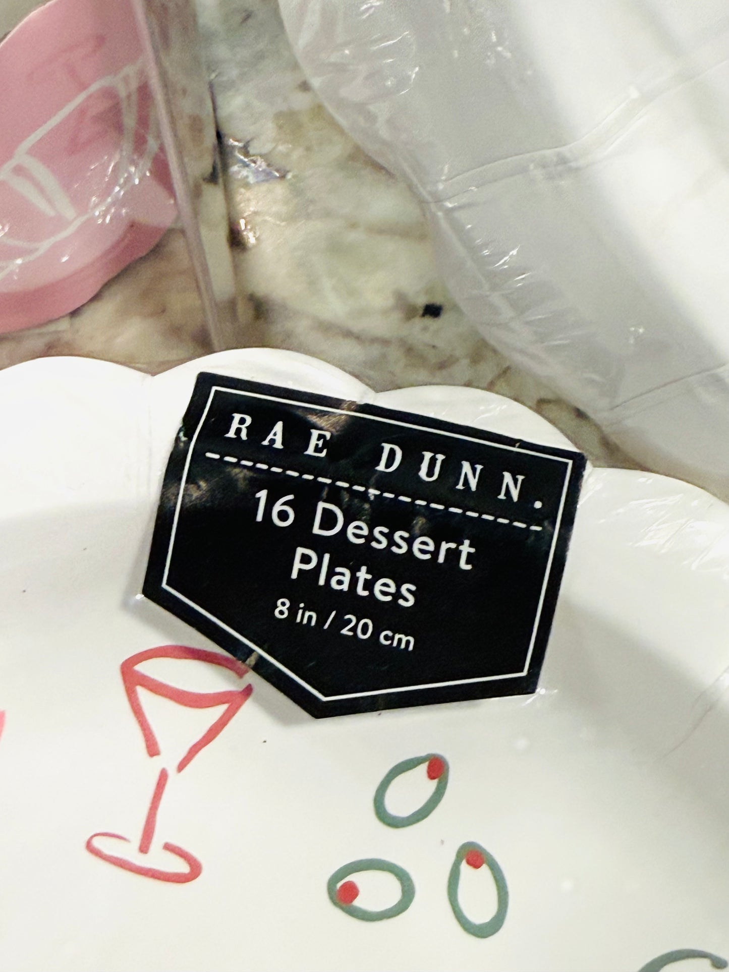 New Rae Dunn 3-piece paper dinnerware set coffee cup, 2 size plates 16 each FRESH