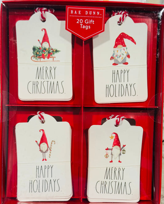 New Rae Dunn Christmas gift tag boxed set