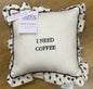 New 12x12 polka dot throw pillow decor I NEED COFFEE