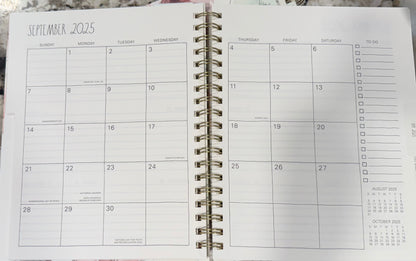 New Rae Dunn white floral 8x10 hardback 2026 planner
