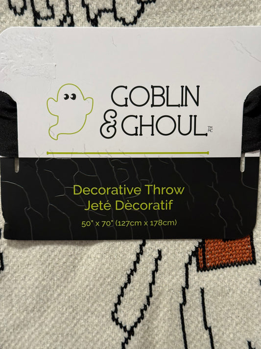 New Goblin & Ghoul knit 50x70 Halloween ghost teading book throw blanket