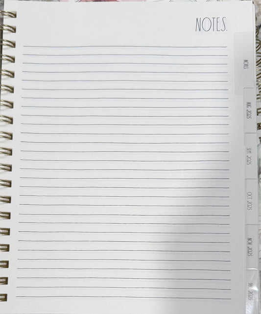 New Rae Dunn 2026 white hardback Planner spiral hardback